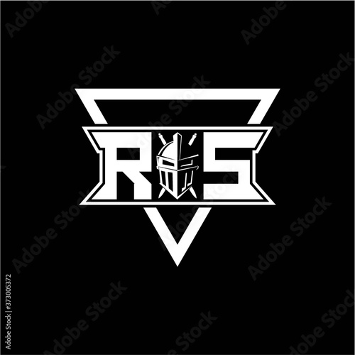 The initials inspiration R S modern knight logo with a triangle Free Download The initials inspiration R S modern knight logo with a triangle - GFXLoad