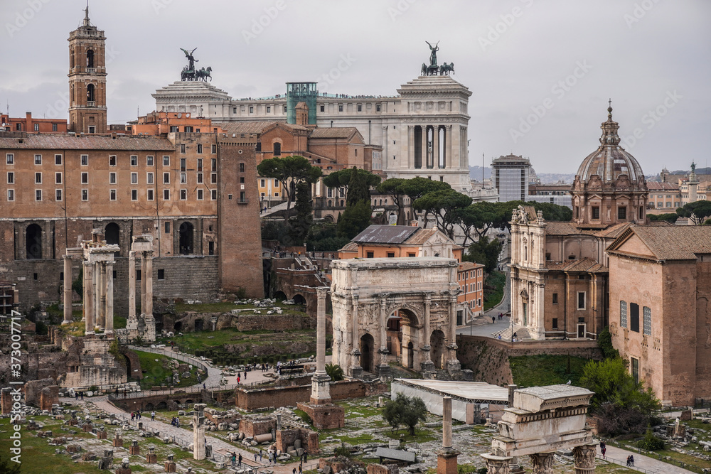 vista do alto do forum romano