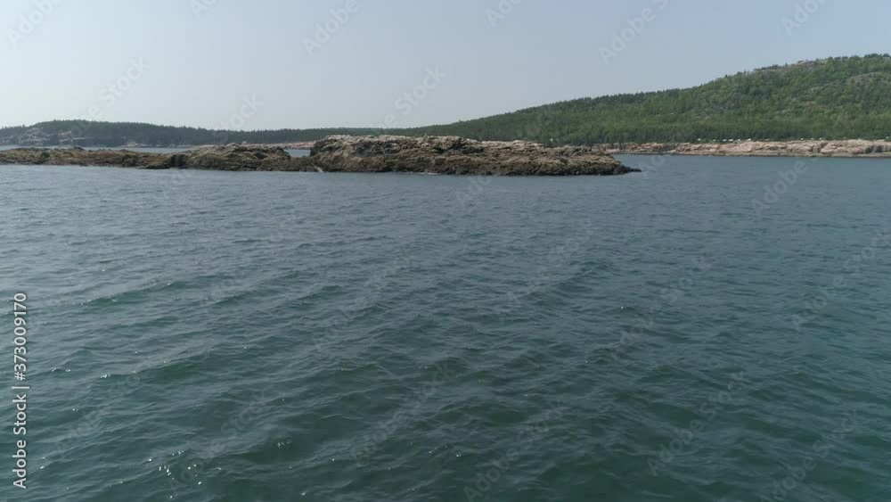 Bar Harbor Acadia National Park Maine Lake Ocean Sunny Sunset Summer Aerial 4K Bar Harbor Acadia National Park Maine Lake Ocean Sunny Sunset Summer Aerial 4K