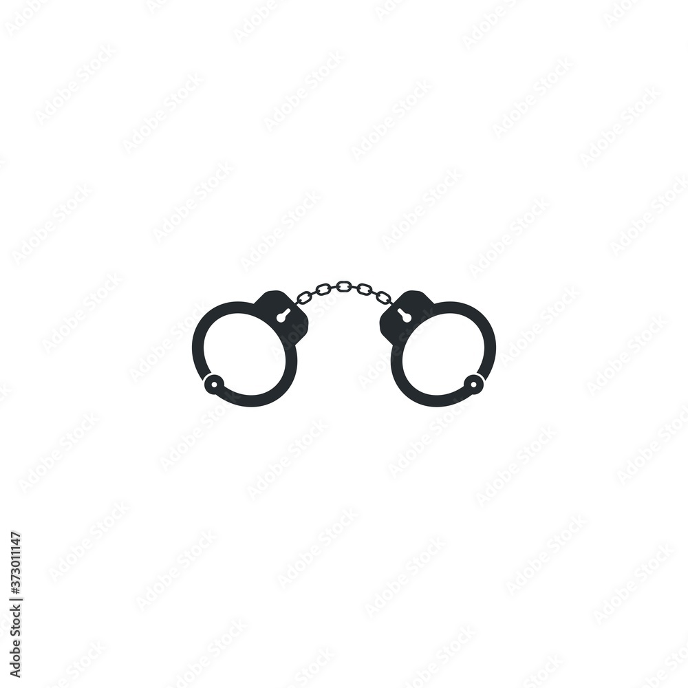 Handcuff simple vector icon illustration Handcuff simple vector icon illustration