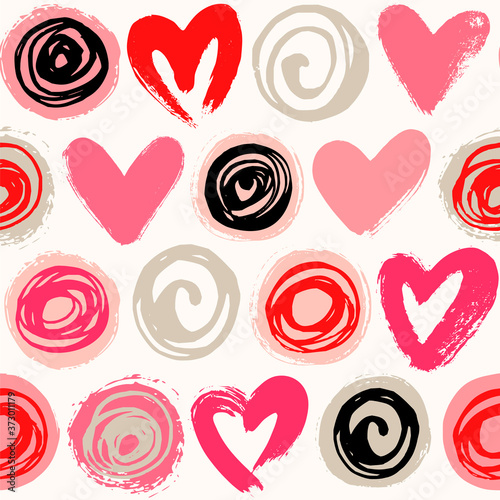 seamless pattern with hearts