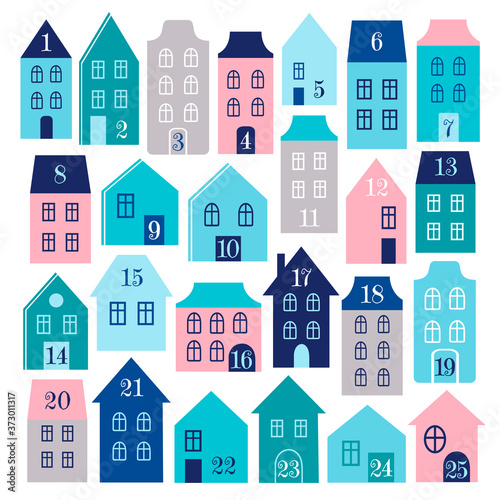 houses seamless pattern