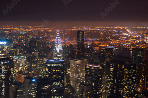 View of manhattan from the top at night © Oquio