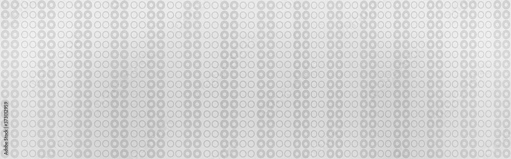Panorama of Gray paper with circular dots pattern and seamless background