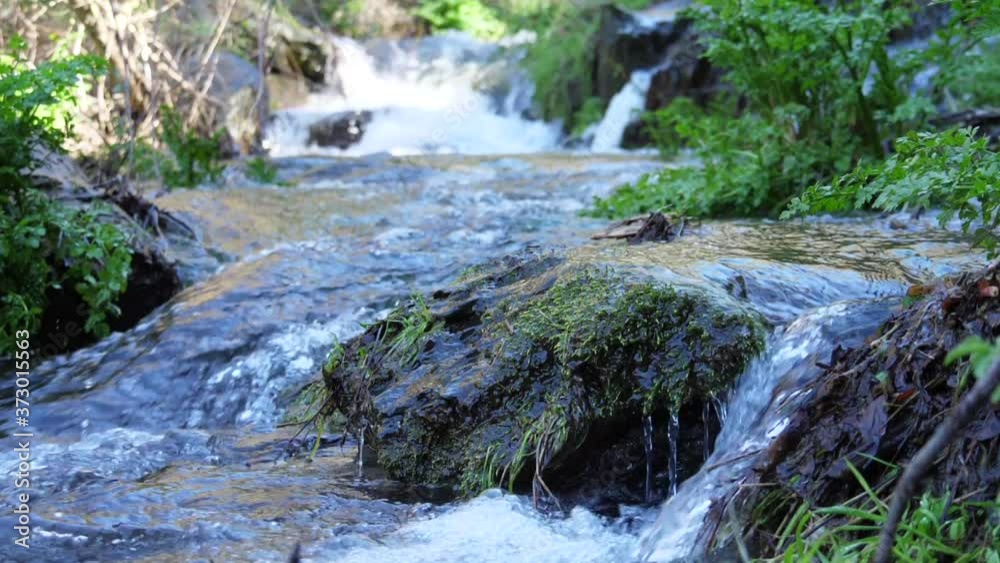 beautiful crystal water waterfall in forest beautiful crystal water waterfall in forest
