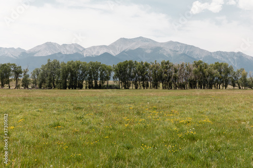 dramatic landscape with the prominent Mount Princeton in the Sawatch range of the Rocky Mountains. photo