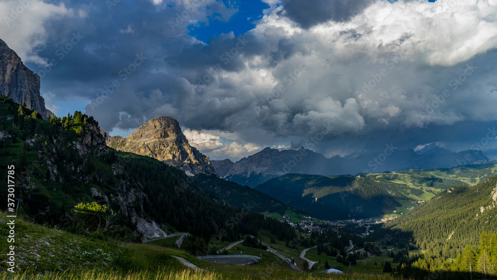 Dolomites mountains dramatic landscape, Italy