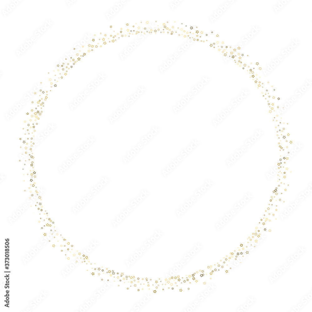 Gold Glitter Stars. Luxury Shiny Confetti.