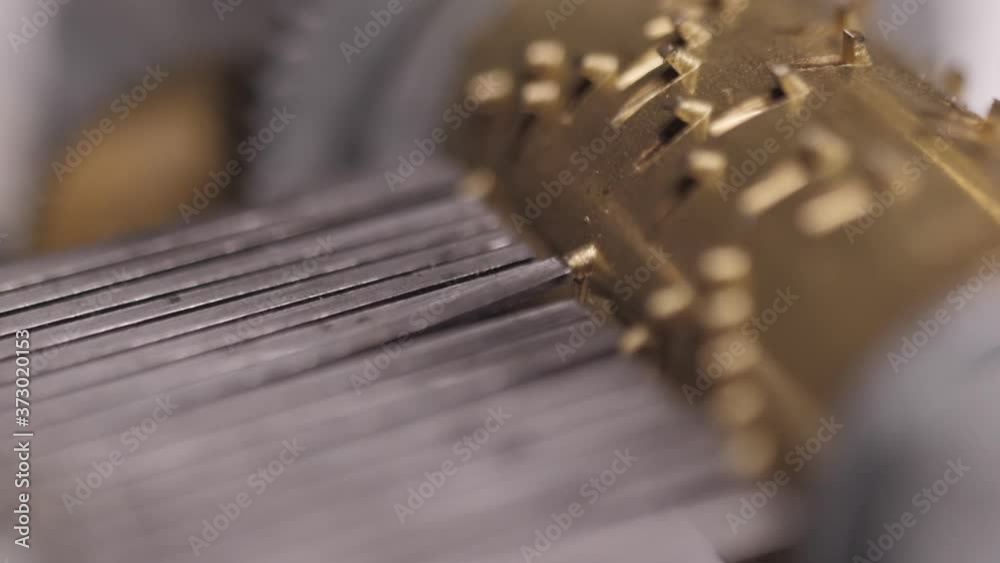 small music box mechanism rotating macro small music box mechanism rotating macro