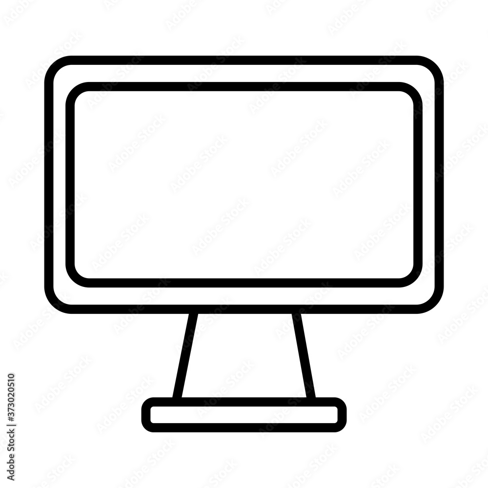 desktop computer line style icon desktop computer line style icon