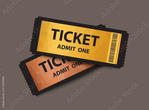 Pair of vector stub tickets