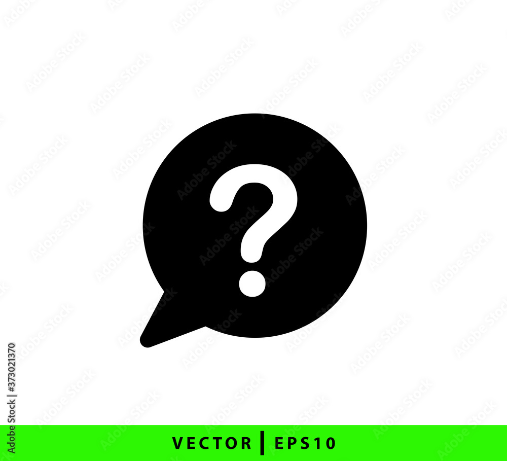 Question sign symbol icon logo template Question sign symbol icon logo template