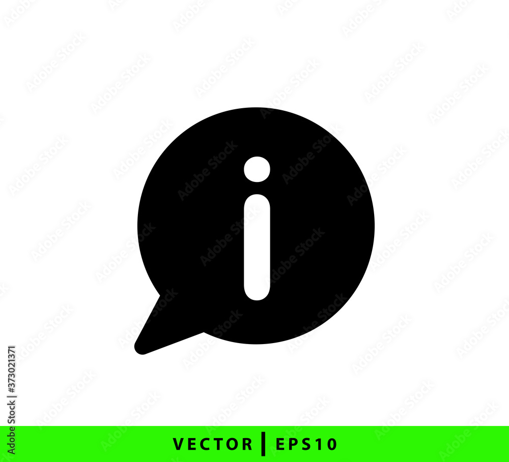 Information icon vector logo design template Information icon vector logo design template