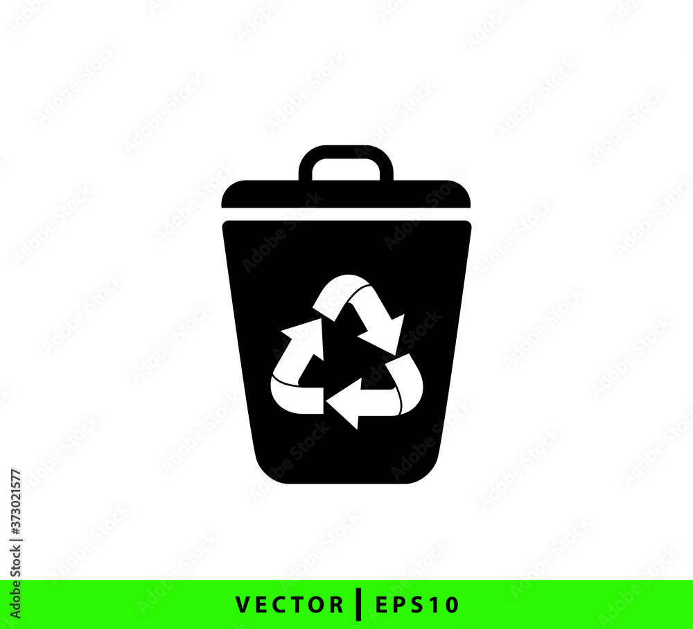 Trash can icon vector logo design template Trash can icon vector logo design template