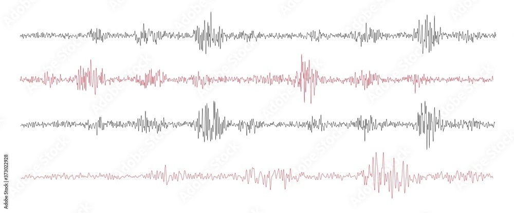 EKG or seismograph line. EKG or seismograph line.