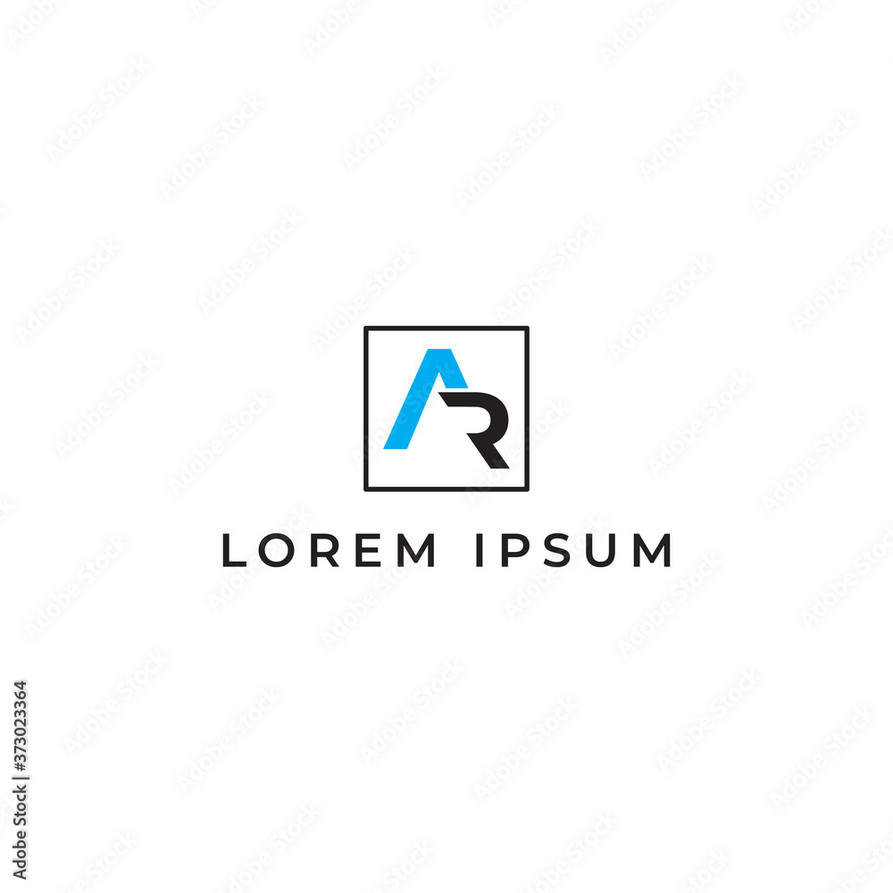 AR Letter Logo Design with Creative Modern Trendy Typography with blue and black color AR Letter Logo Design with Creative Modern Trendy Typography with blue and black color