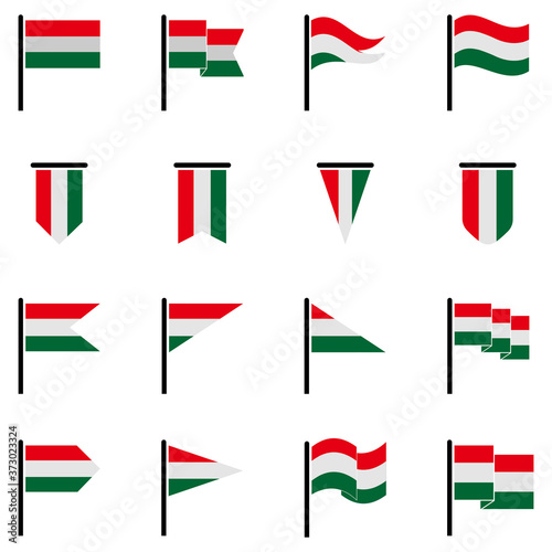 Free Download Hungary national flag icon vector symbol isolated illustration white background - GFXLoad