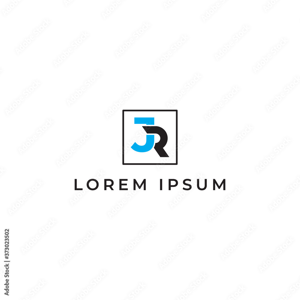 JR Letter Logo Design with Creative Modern Trendy Typography with blue and black color JR Letter Logo Design with Creative Modern Trendy Typography with blue and black color