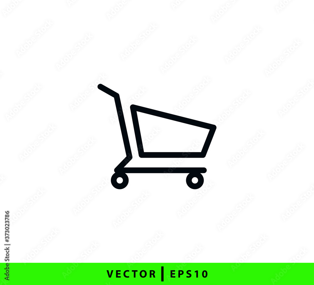 Trolley icon vector logo design template Trolley icon vector logo design template