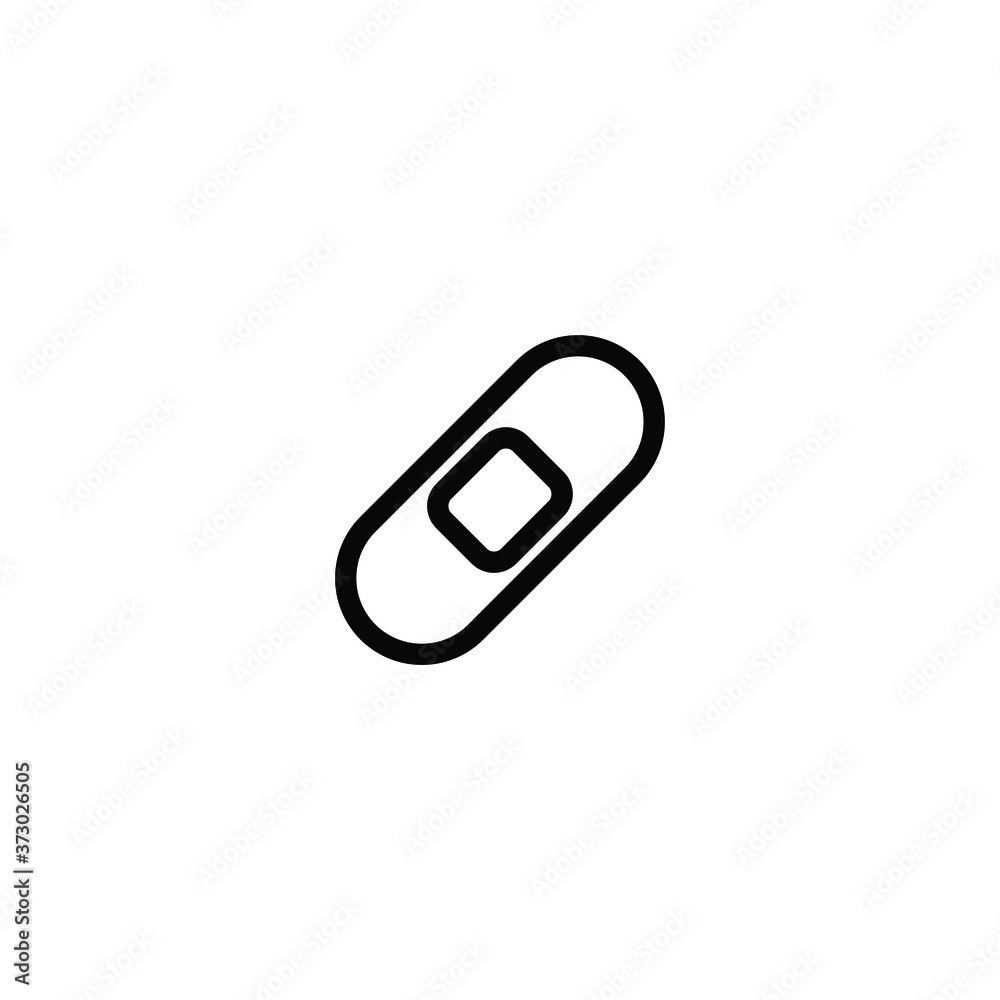 Plaster thin icon isolated vector on white background, sign and symbol object concept. Plaster thin icon isolated vector on white background, sign and symbol object concept.