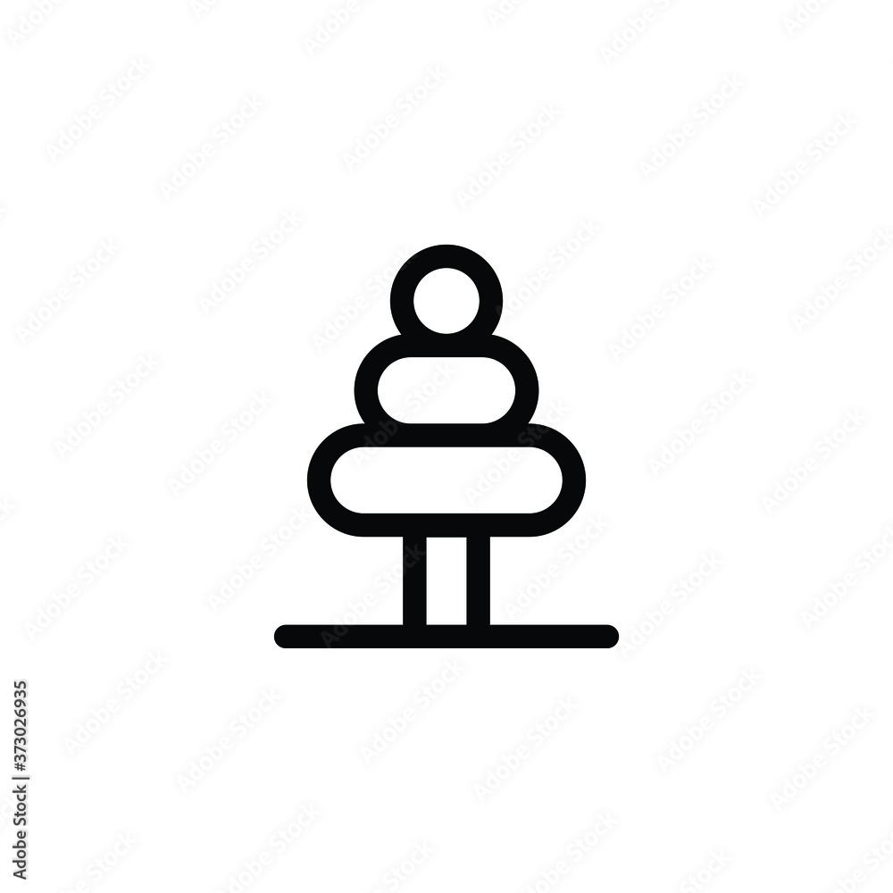 Tree thin icon isolated vector on white background, sign and symbol object concept. Tree thin icon isolated vector on white background, sign and symbol object concept.