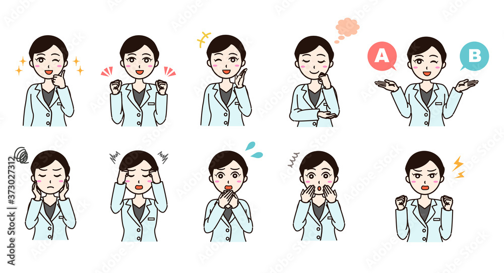 Woman white coat doctor, health care worker, scientist Woman white coat doctor, health care worker, scientist