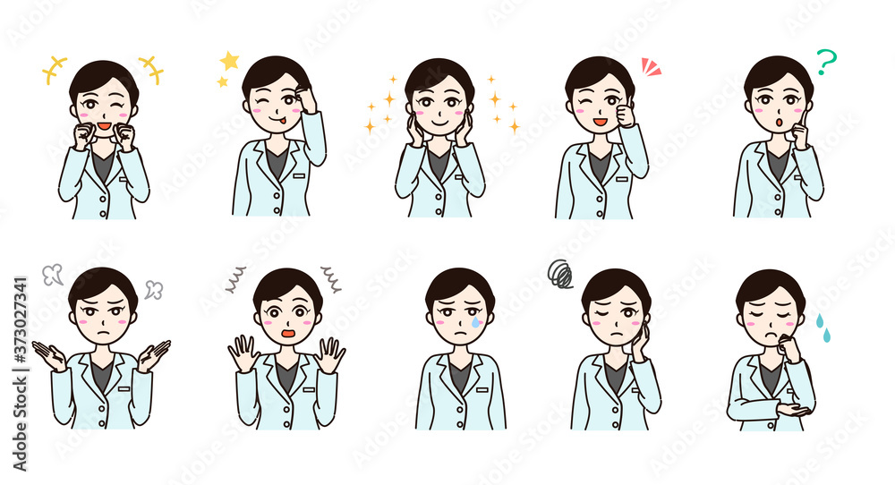 Woman white coat doctor, health care worker, scientist Woman white coat doctor, health care worker, scientist