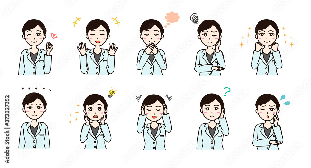 Woman white coat doctor, health care worker, scientist Woman white coat doctor, health care worker, scientist