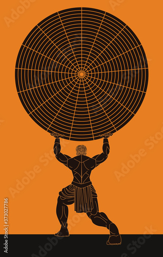 atlas holding the globe