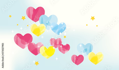 可愛いハートの背景素材