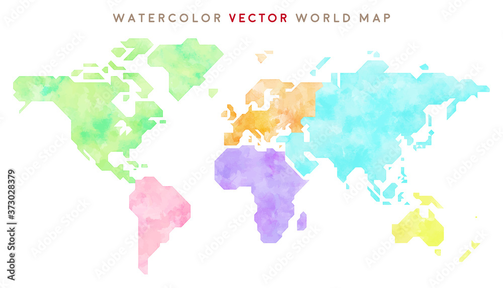 Obraz premium colorful hand drawn world map (vector)