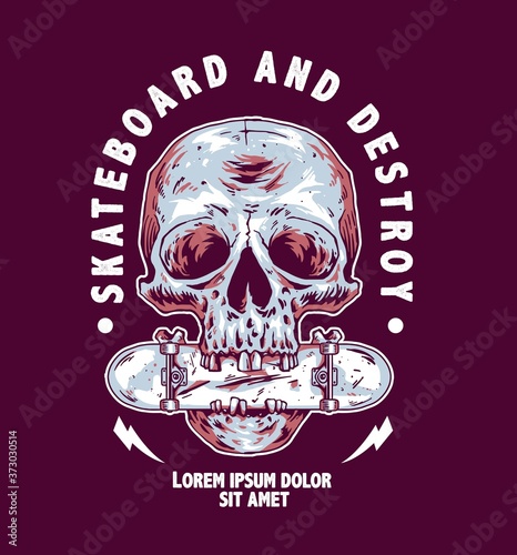illustration concept of skateboard 