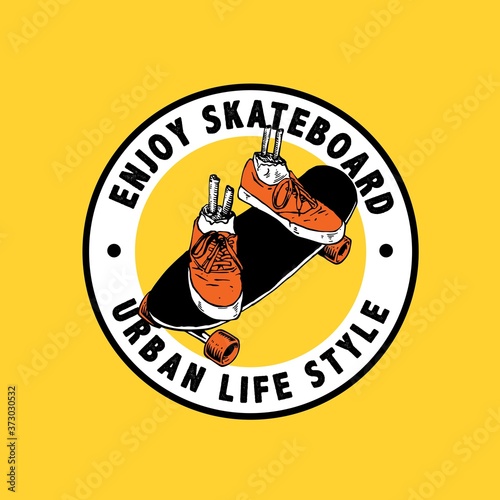 illustration concept of skateboard 