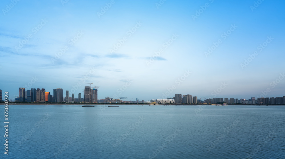 Skyline of urban architectural landscape in Hangzhou