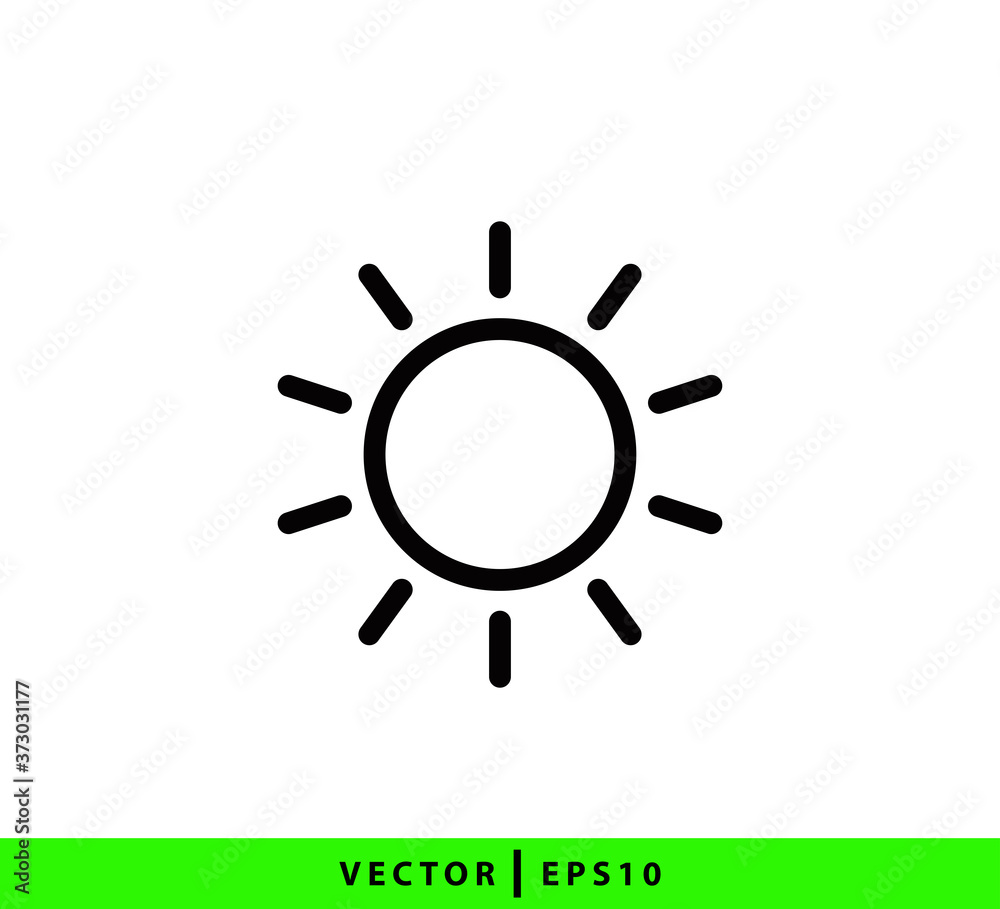 Sun icon vector logo design template
