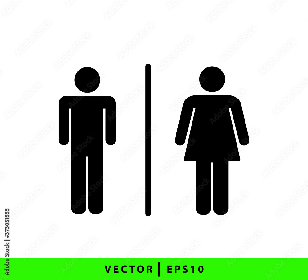 People toilet icon vector logo design template People toilet icon vector logo design template