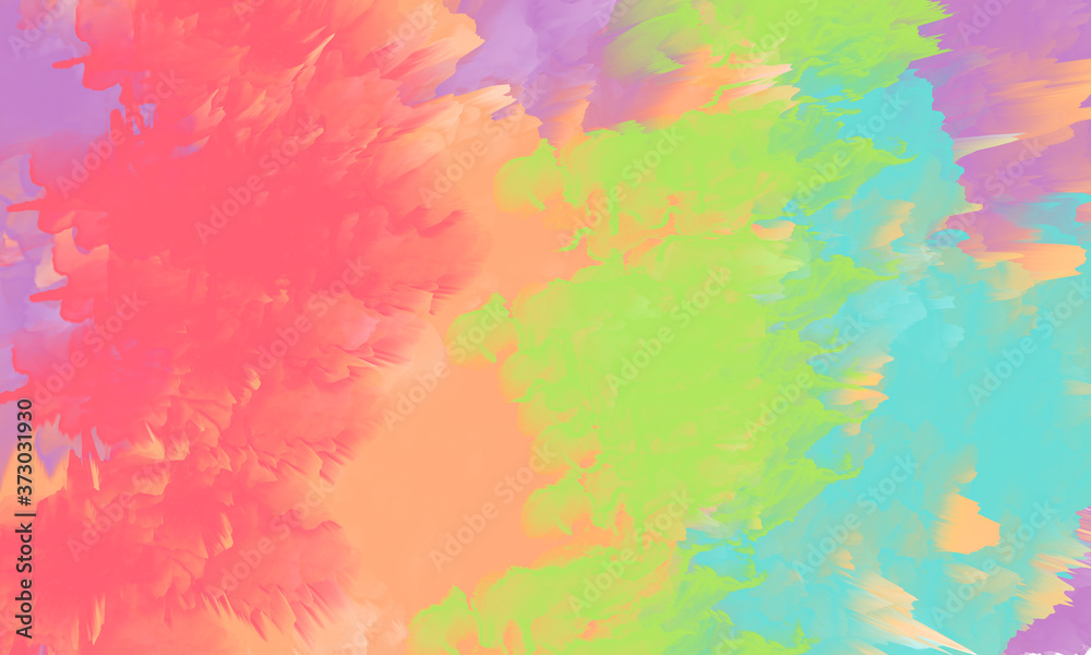 Colorful splash background 3d color painting illustration wallpaper, splash painting background pattern
