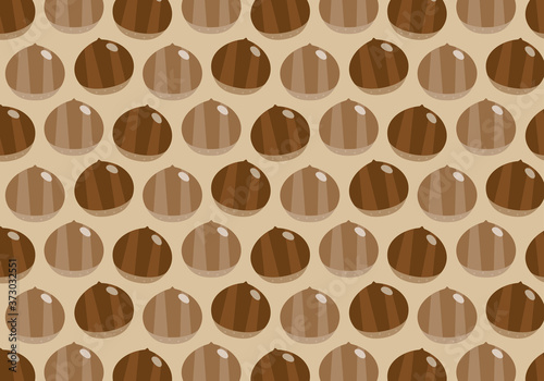 栗模様のオシャレな背景　横／Chestnut pattern horizontal background