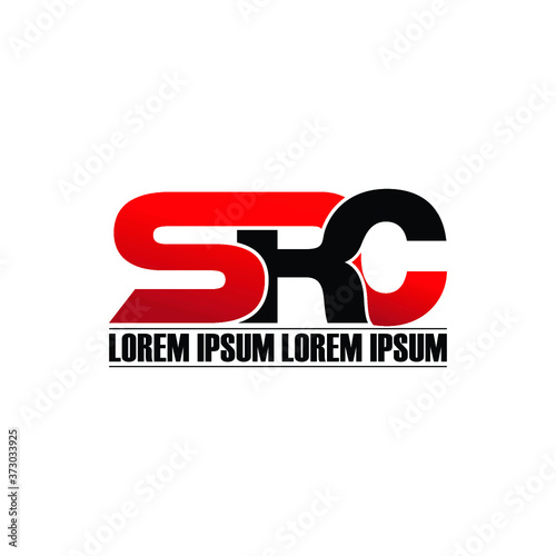 SRC letter monogram logo design vector