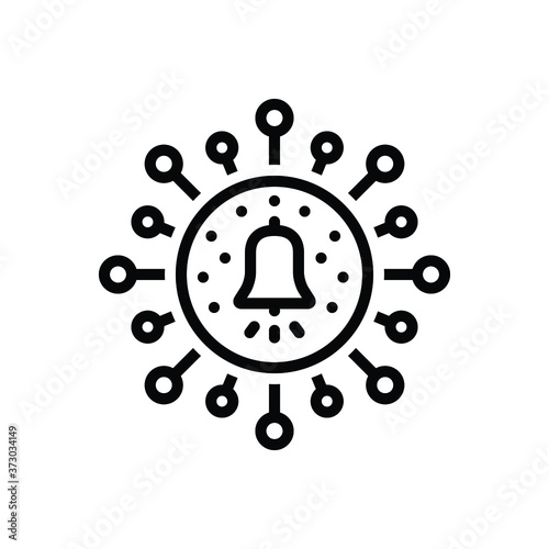 Black line  icon for attention