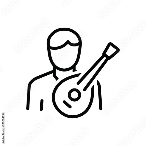 Black line  icon for folk