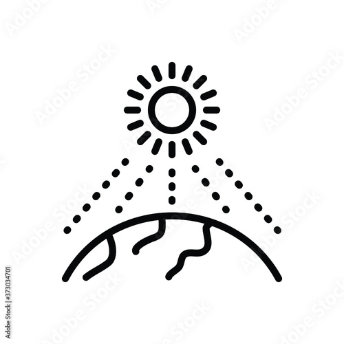 Black line  icon for intensity