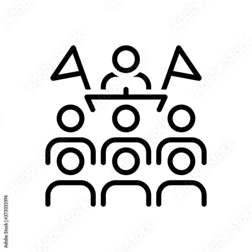 Black line  icon for convention