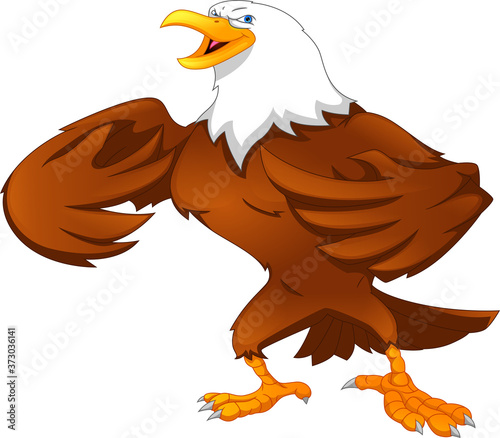 eagle cartoon on a white background