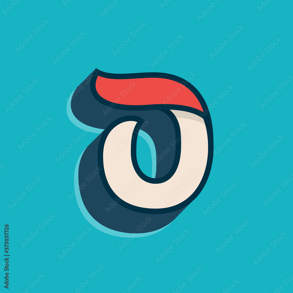 Obraz premium O letter logo in classic sport style.