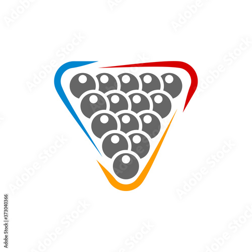 Billiards logo design vector. Sport labels for poolroom. Billiards club logo template.