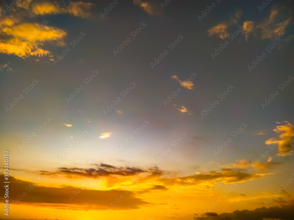 sunset sky with clouds