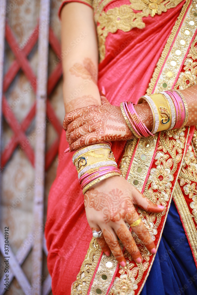 Indian wedding bridal hands