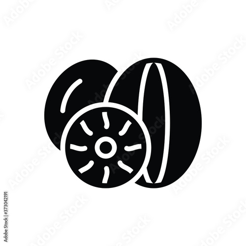 Black solid icon for nutmeg