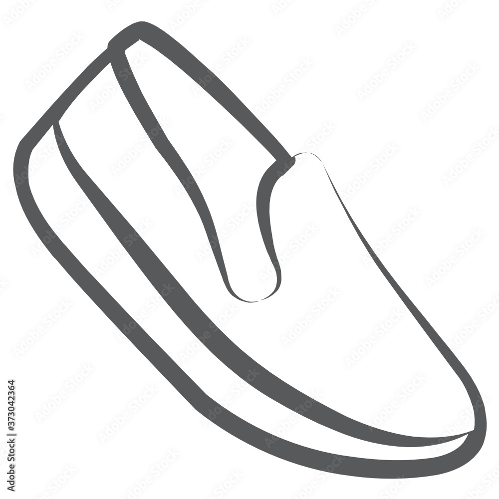 Casual shoe icon, line vector design.
Casual shoe icon, line vector design.